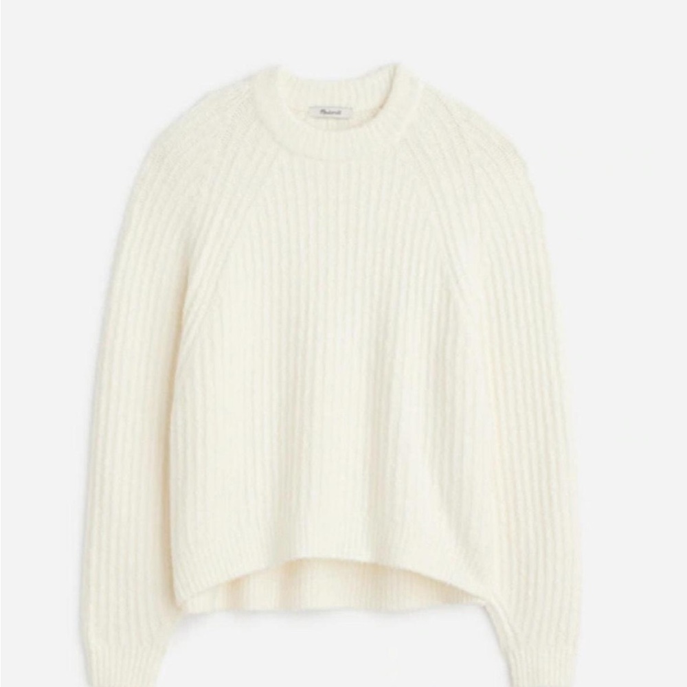 Madewell Cream Ribbed Sweater